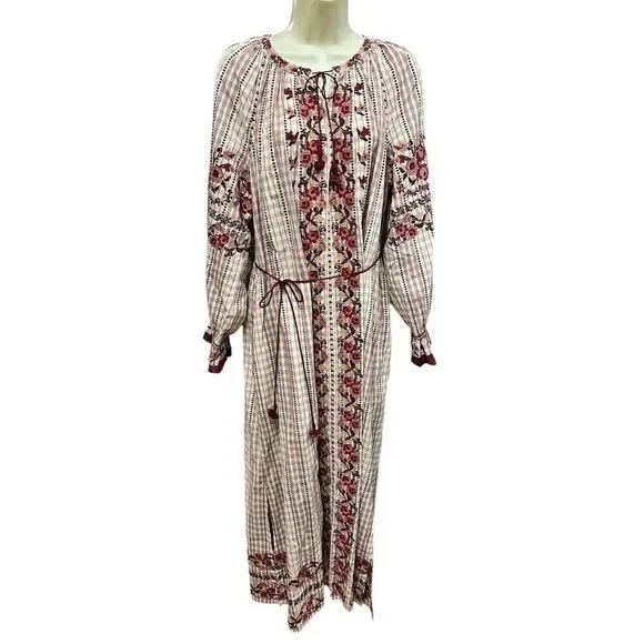 ULLA JOHNSON Filia Plaid Dress in Madras New With Tags Size 6